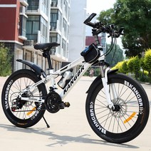 쇼핑타임 해외직구 청소년용 26인치 24단 산악 MTB 팻바이크 서스펜션(국내착불배송&사은품 증정), 24인치, 21단, 화이트