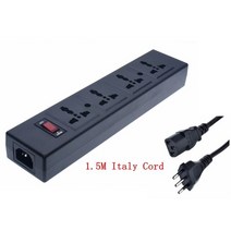 타워 멀티탭 짧은 4과부하 보호기 안전 도어가 콘센트 범용 소켓 서지 4 가지 방법 PDU 전원 스트립 확장, 01 Universal  Plug, 02 Outlet  Italy Cord