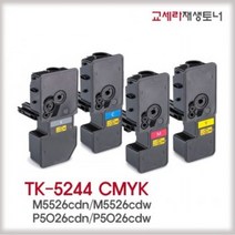 교세라 TK-5244 KK ECOSYS P5026CDN P5026CDW P5026CDNG M5526CDW M5526CDN M5526CDNG 레이저프린터 토너 재생토너, 검정