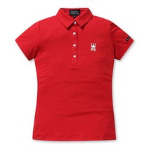 파리게이츠 CR 파리게이츠반팔티 F 여성 로고 배색 카라 반팔 티셔츠 52292TS955 RE