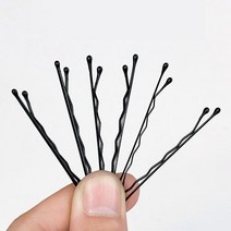 웨이브 헤어 실핀 100개입 5.5cm 스타일링 업 가발착용 머리핀 클립, 단품