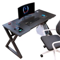 pc방책상 게이밍 책상 게임데스크 1600 컴퓨터전용, 길이160 가로 60 높이75 화이트 월넛