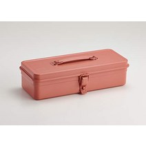 TOYO T-320 Steel Toolbox Trunk Shape Black, safety pink