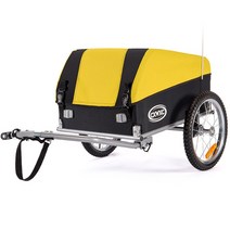 여행트레일러 자전거수레 미니벨로짐받이 애견 오토바이 트레일러 리어 행거 짐수레 스쿠터, 노란색