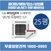 LG 천장형 에어컨 냉난방기 4way 듀얼베인 25평 (TW0900A2UR)