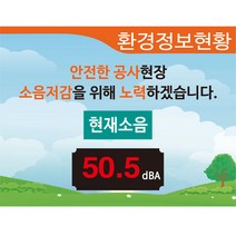공사장소음전광판 공사현장소음측정기 미세먼지측정기 LED전광판 알림판, R-1 / 소음-알뜰형, 1개