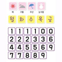 날짜 날씨 숫자 요일 게시판 자석카드 학교 유치원 5개 환경판 교구 놀이방 국공립