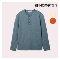 행텐 행텐 남성 텍스처드 헨리넥 티셔츠-BI9L073160605