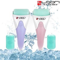 국내제작 얼굴붓기제거용 뉴 루리아이스롤러+리필1개, 보라