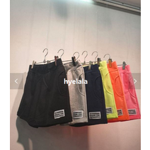 여름 피그먼트 반바지 네온 형광 포인트 비비드 컬러 밴딩바지 삼부 사부팬츠 7color