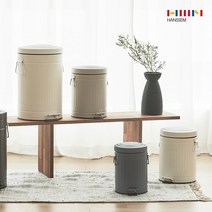 한샘 심플빈티지 페달 휴지통 3L 네이비, 단일/상품, 1개