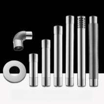 가스 온수기 스틸 배기 파이프 도구 연통 온수기부품, 6X45cm 배기관