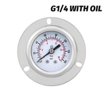 마노미터 압력계 기압계 표면 압력 게이지 축 댐핑 게이지는 오일이 포함 공기물 연료 방울 수송에, 0-2.5bar, 03