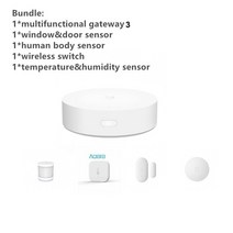 샤오미-스마트 홈 키트 게이트웨이 3 인체 센서 도어 윈도우 온도 습도 무선 스위치 스마트미 작동, [01] bundle 5in1