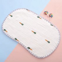 블랙체리 유아용 순면 거즈 베개 땀패드 2종세트, 당근2종