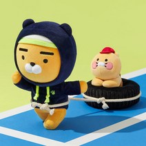 카카오프렌즈 복근 라이언과 조교 춘식이 인형