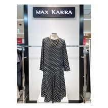 [막스카라] [W몰 ] 프린트 플레어 원피스 M83MWO005MEB1