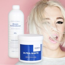 이태리 엠씨베스 화이트나인토니 탈색제 파우더 500g+산화제 1000ml 세트, 01.탈색제 산화제 세트