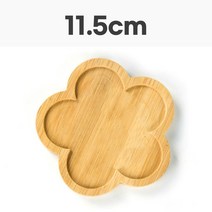 대나무컵받침 꽃 11.5cm 우드코스터 타일 공예