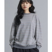 BROWNBREATH BB CIRCLE STRIPE CREWNECK - GREY