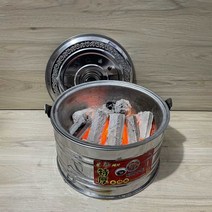 가정용 숯불 그릴 야외 화로 오버파이어 스토브, 숯불난로+배수판+카본클립+냄비받침(그물)