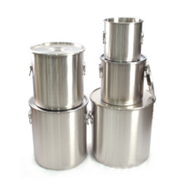 스텐 식깡 업소용 가정용 국통 들통 대형 스테인레스 육수통 대형솥 급식 구내식당 대용량 곰솥, 스텐식깡-25갤런(95L)