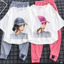 가바바 여성 트레이닝복세트 모자쓴 여인의 여름 트레이닝복세트 G44993