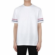 톰브라운 [톰브라운] 삼선 텍스처 스트라이프 반팔티 (MJS204A J0046 100)