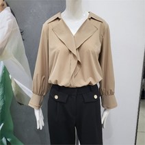 에이비에프지 Abfz DP01 V넥 카라 러플 블라우스 AFW3HB42I (9005710)