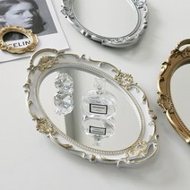 일호장신구 궁전 메이크업&주얼리 보관 거울 트레이 화장품 화장대 정리 인테리어 소품, 궁전메이크업&주얼리보관거울트레이(핑크)