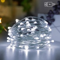 태양무역 와이어 LED 전구 줄조명 줄전구 (건전지형) 인테리어 DIY 무드등 앵두전구 트리 장식 크리스마스 벽 조명 벽트리, 04. 와이어 5M USB(흰빛) 8 기능-스위치형