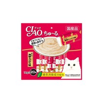 이나바 챠오츄르 고양이 간식 생선, 참치 + 해산물 혼합맛, 14g, 40개