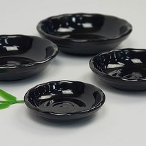 업소용 멜라민 퓨전 한식 찬 1호 흑색 BB 반찬그릇 찬기, 업소용멜라민 퓨전한식찬 3호 흑색