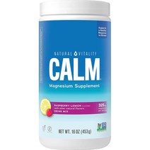 해외직구마그네슘 마그네슘 Natural Vitality Calm 구연산 보충제 항스트레스 음료 믹스 파우더 글루텐 프리 비건 비 GMO 라즈베리 레몬 16온스, [01] 라즈베리 레몬, [02] 16온스1팩
