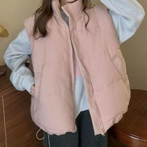 데일리 캐주얼 꾸안꾸 두가지색상 하이넥 패딩조끼