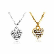 16KGP 큐트 하트 목걸이