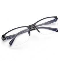 블루라이트 차단안경 새로운 1PC 하프 프레임 독서 안경 Presbyopic Eyewear 남성 여성 원거리 안경 Ultra Light Black with strength 100
