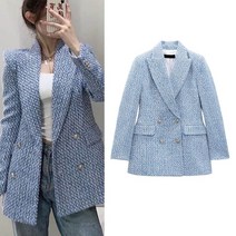 ZARA 더블 브레스트 스트럭처 블레이저 재킷 여성 8741725