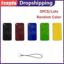 리모콘 스마트키 차고 원격 제어 5pcs 2 버튼 색상 무작위 롤링 코드 범용 차고 문 제어 433.92mhz, 색상 랜덤, 색상 랜덤