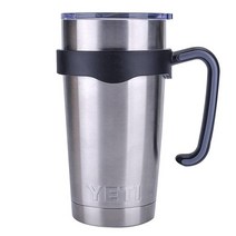 591.5ml(20온스) Yeti Rambler 쿨러 컵 Rtic Mug Sic Ozark Trail Grip 등을 위한 텀블러 핸들 (591.5ml(20온스) 블랙), 20.0 Fluid Ounces_Black