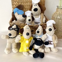 패피 그로밋 강아지인형 귀여운 에어팟키링 가방키링 애착인형, 파란모자그로밋(20cm), 파란모자그로밋(20cm)