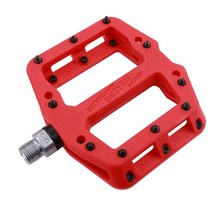 MZYRH 산악 자전거 페달 1.4cm(916인치) 3 밀봉 베어링 경량 미끄럼 방지 나일론 섬유 플랫폼 로드 BMX MTB, Red 3 bearings