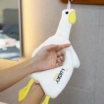 구디푸디 극세사 오리 핸드타올 화장실 손수건, 블루