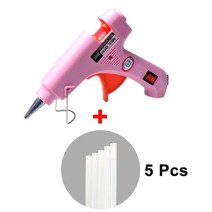 글루 건 소형 미니 20W EU 핫멜트 접착제 총 산업용 미니 7mm 스틱 열 전기 온도 복구 도구 DIY 액세서리, 03 20W EU Pink Set A_01 EU
