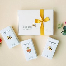 벌꿀화분효능 면역력 증강에 좋은 스틱형 국산벌화분 선물세트 꽃화분, 쇼핑백