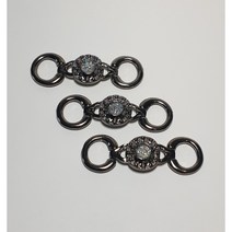 발등장식 3단고리 동그라미 큐빅 / 여성 남성 구두 로퍼 부츠 구두악세사리 신발 부자재 구두