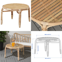 이케아 야외용 커피테이블 MASTHOLMEN 마스톨멘 야외커피테이블 68 cm