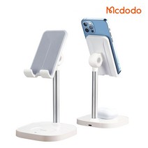 맥도도 2 in 1 고속 무선충전 스탠드 거치대 CH-0530, 화이트