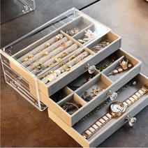 3단 투명 보석함 쥬얼리 보관함 주얼리 박스 악세사리 예물함