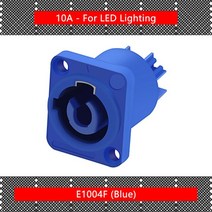 20PCS SpeakON Male 플러그 PowerCON 유형 A NAC3FCA + NAC3MPA-1 섀시 플러그 패널 어댑터 3Pin Powercon, 01 20xE1004F 10A